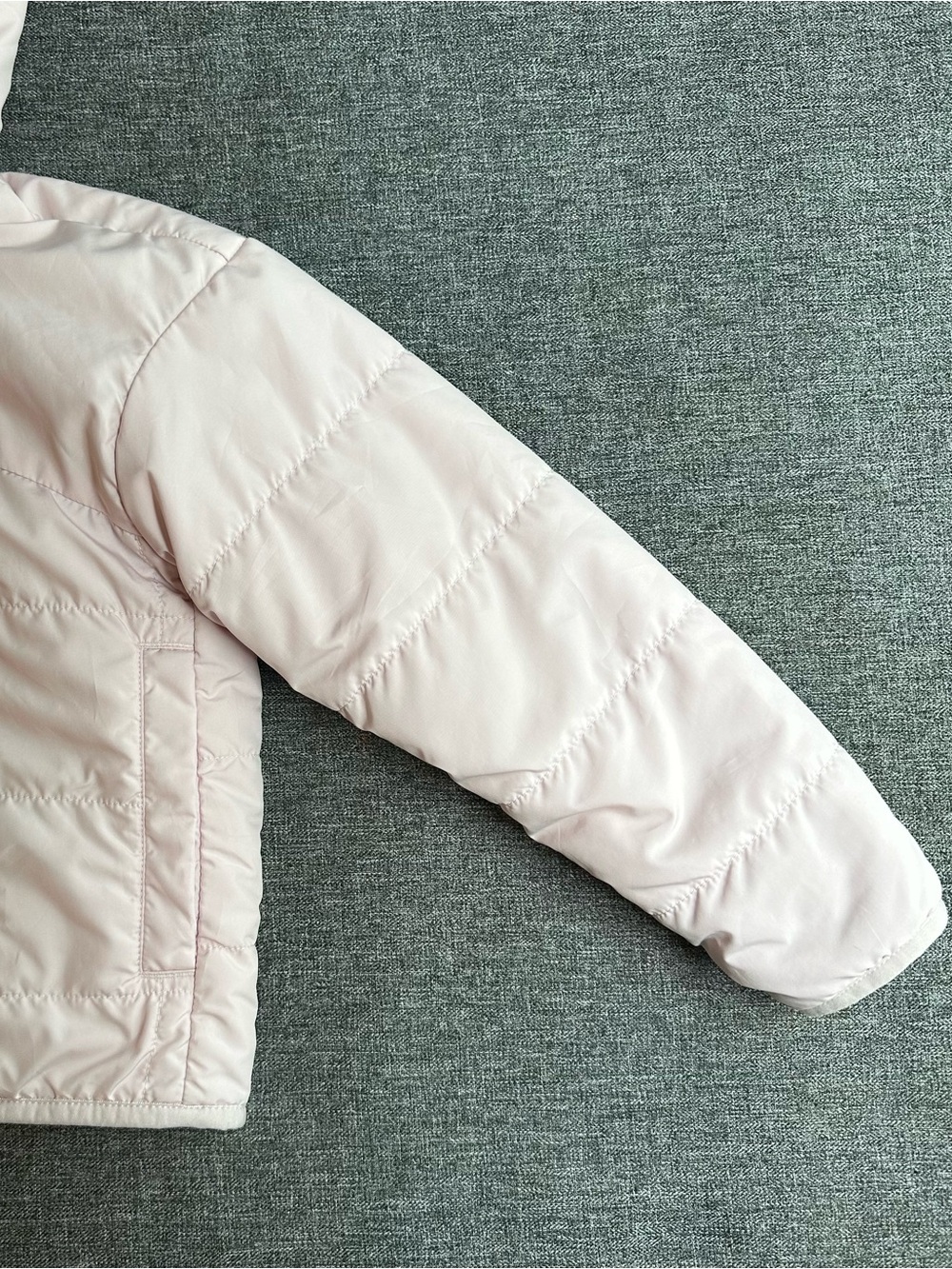 The North Face Reversible Shasta Full Zip Hooded Jacket Coat Pale Blossom Pink - Picture 4 of 15